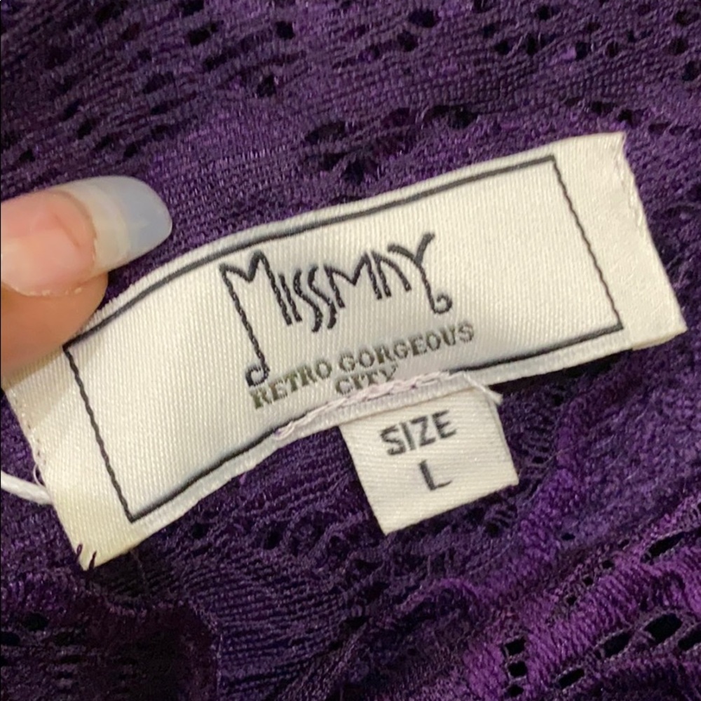 Brand NWT Miss Mny Lace Formal/Cocktail Dress - L - Picture 6 of 6